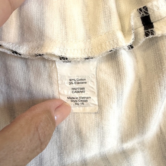 J. Crew Black and Off- White Striped Sleeveless Dress. Size S #1800 - Picture 6 of 6